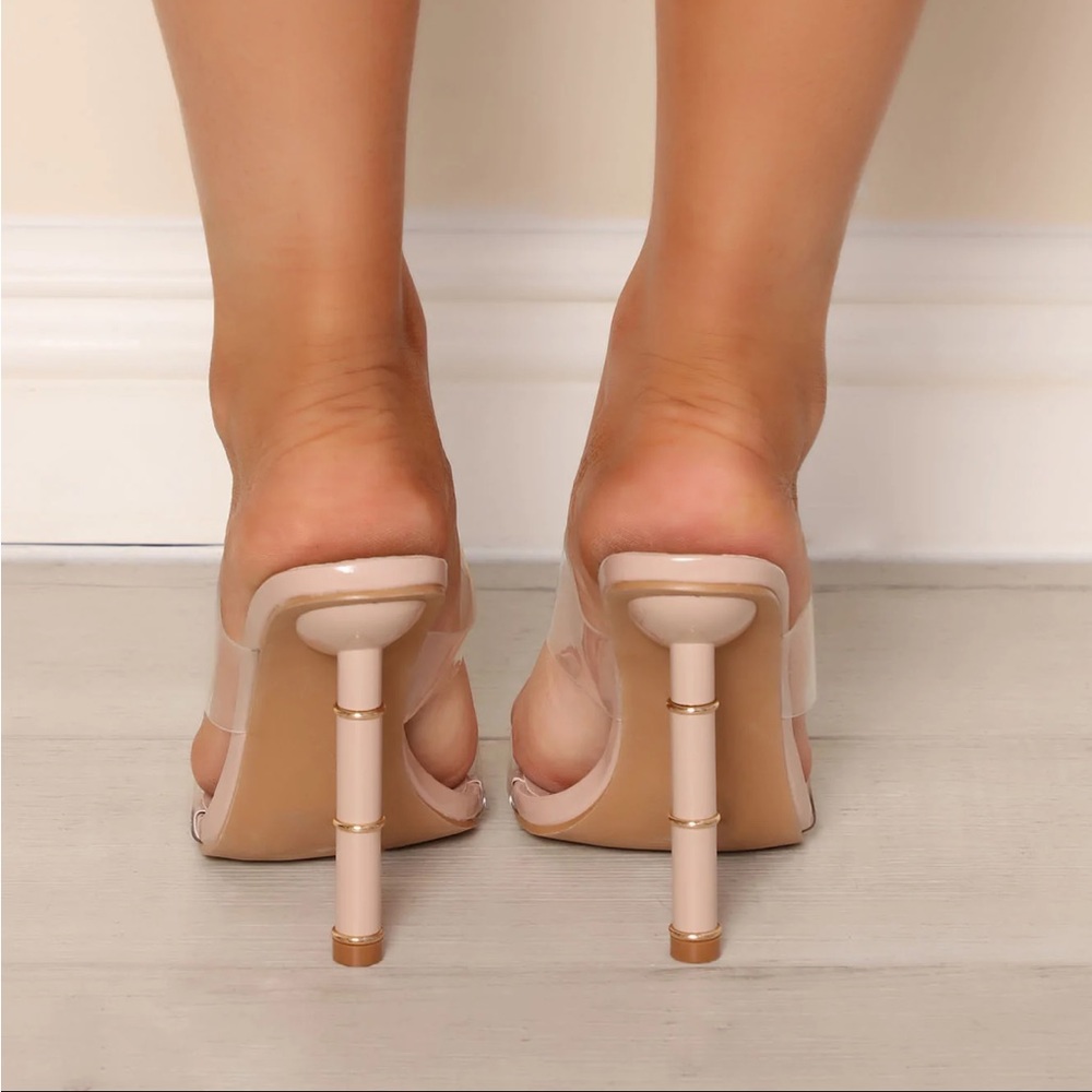 Fashion Nova Pure Intentions Heeled Mules Nude - Picture 4 of 7